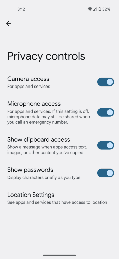 Android 设定截图：停止手机聆听